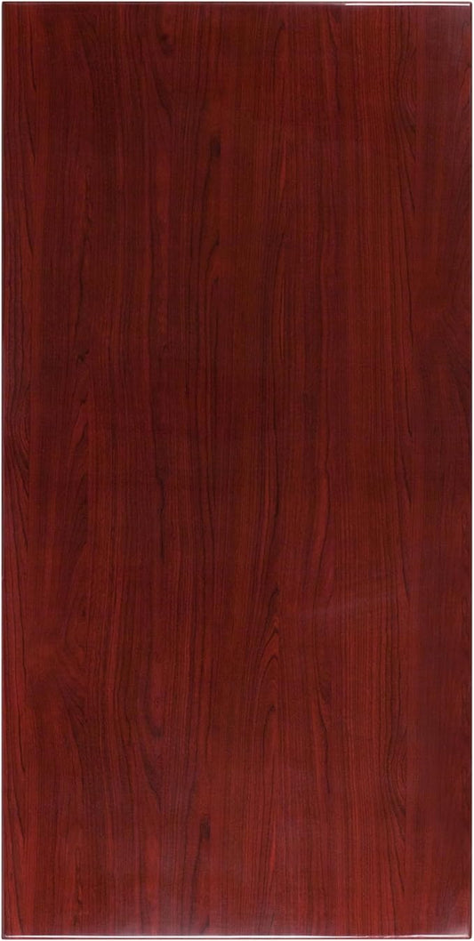 Flash Furniture Glenbrook 30" x 60" Rectangular High-Gloss Mahogany Resin Table Top with 2" Thick Edge