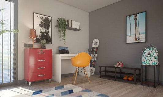 Furinno TURN-S-TUBE TV Stand, 3-Tier No Tools Entertainment Center, TV Console for TV up to 46 Inch, for Living Room, Bedroom, Espresso