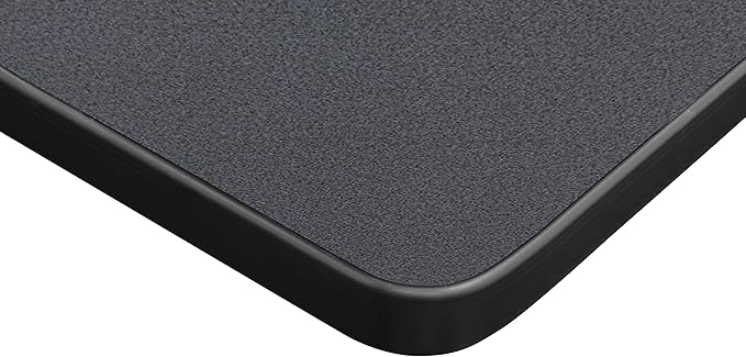 Regency Kahlo 42 in. Square Breakroom Table- Grey Top, Black Tapered Legs