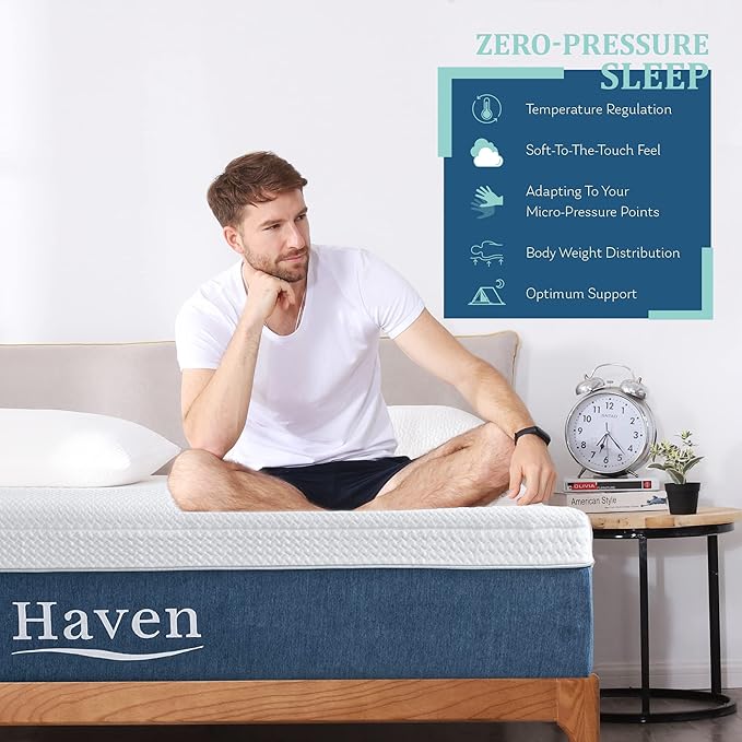 MLILY 12 Inch Queen Mattress, Gel Memory Foam, Medium Firm, Grey