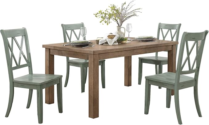 Lexicon 5-Piece Dining Set, Teal