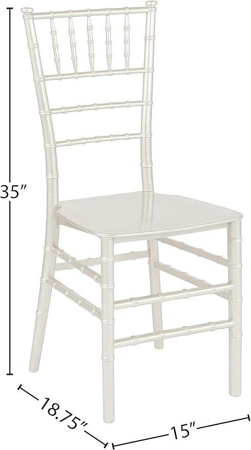 Flash Furniture 2 Pack HERCULES Series Champagne Resin Stacking Chiavari Chair