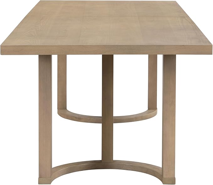 Christopher Knight Home Evat 95 Inch Dining Table for 6-8 People, Modern Kitchen Table with U-Shaped Legs, Large Wooden Rectangular Farmhouse Dinner Furniture for Dining Room, Home Office,Natural Ash