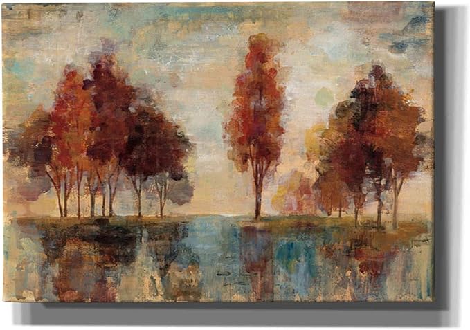 Epic Graffiti 'Field and Forest' by Silvia Vassileva, Canvas Wall Art, 26"x18"