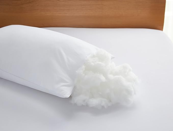 Acanva Cooling Bed Pillows for Sleeping 2 Pack, Premium Microfiber Filling Soft Supportive with Removable Cover Skin-Friendly, Standard Size with Cover(Pack of 2), White