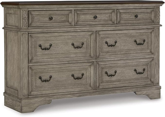 Signature Design by Ashley Londenbay Classic Farmhouse 7 Drawer Dresser, Brown & Gray