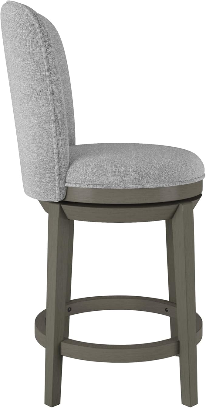 Hillsdale Victoria Wood Counter Height Swivel Stool, Antique Gray
