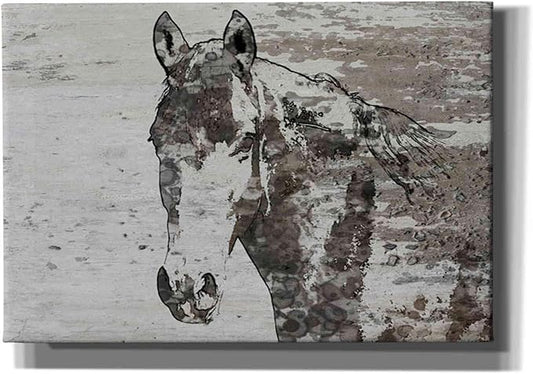 Epic Graffiti 'Portrait of a Horse' by Irena Orlov, Canvas Wall Art, 26"x18"