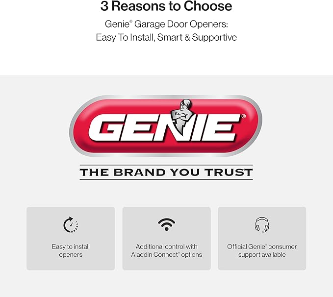 Genie Chain Glide Connect Essentials Smart Garage Door Opener - Reliable Chain Drive Opener With LED Lighting- Compatible with Alexa, SmartThings, Brilliant Smart Home