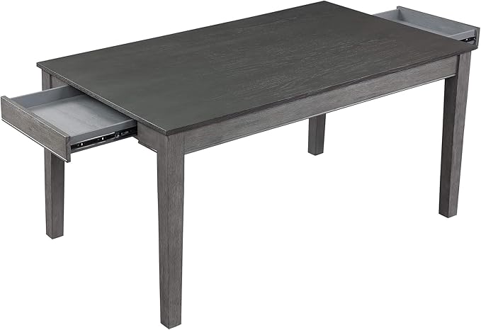 Homelegance Blair 60" Dining Table with Drawer, Grey