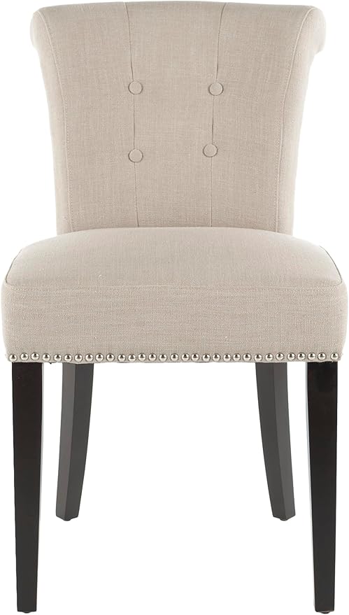 Safavieh Mercer Collection Matthew Beige Linen Dining Chair, Set of 2