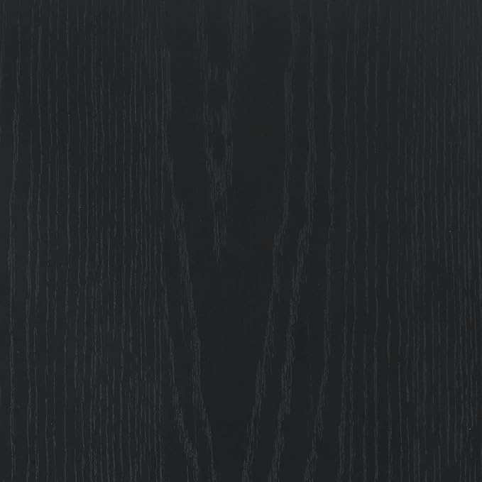 Nathan James Briggs Modern Dining Table for 6, Small Rectangle, 6-Person Black, Solid Wood in Black Oak