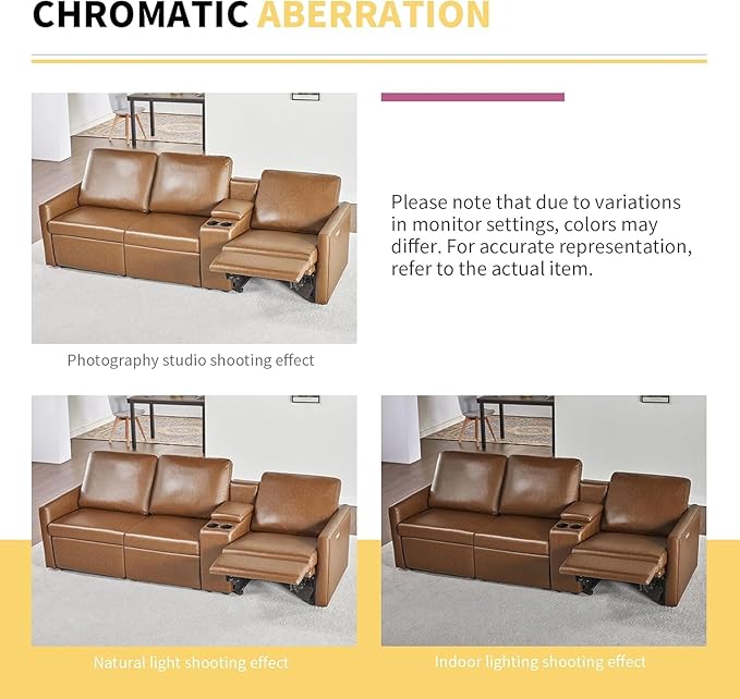 AMERLIFE 44” Power Recliner Chair with 8.5” Wide Armrests, Single Electric Reclining Sofa with USB Charging Port, Leather Recliner for Living Room, Brown