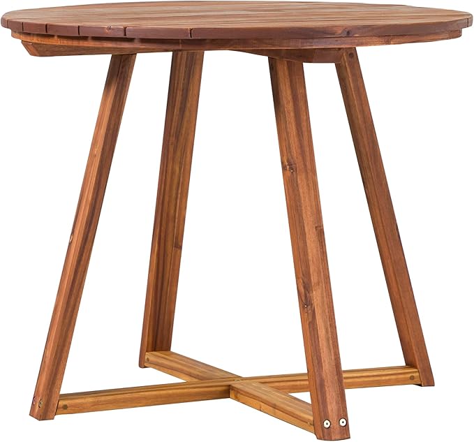 Walker Edison Vita Dining Table, Brown