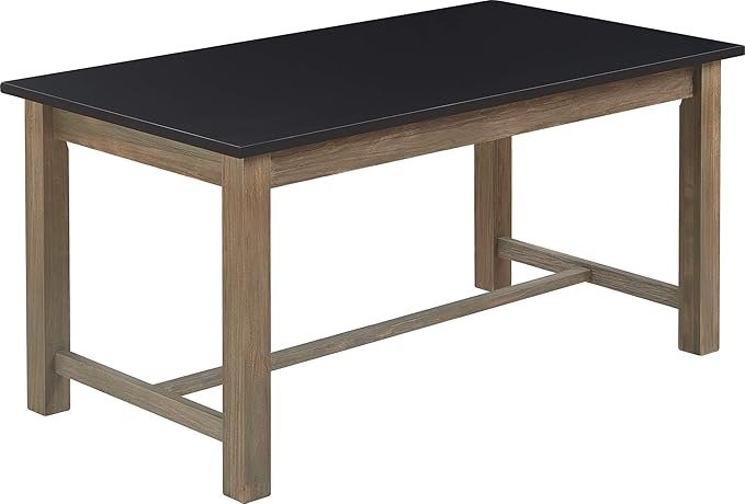 Tommy Hilfiger Elmhurst Dining Table, Black and Weathered Grey