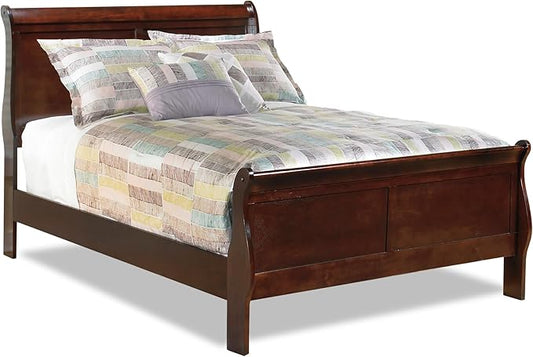 Signature Design by Ashley Alisdair Traditional Full Sleigh Bed, Foundation or Box Spring Needed, Dark Brown