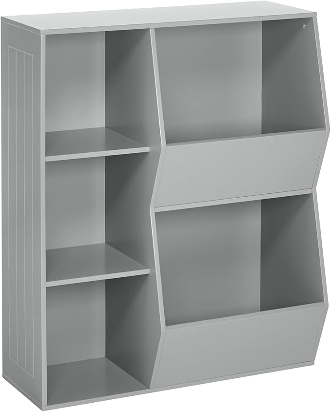 RiverRidge 02-147 Floor Cabinet, Gray & 2 Pc Storage, Red Folding Bin, 2 Piece