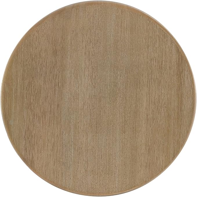 Zeke Grey Wash 24" Counter Stool with Round Seat by Linon