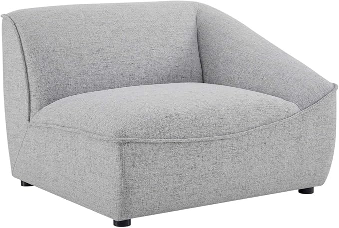 Modway Comprise Fabric Upholstered Sectional, Right-Arm Chair, Light Gray