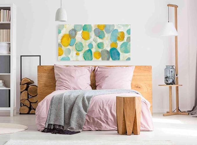 Epic Graffiti 'Painted Pebbles' by Silvia Vassileva, Canvas Wall Art, 60"x30"