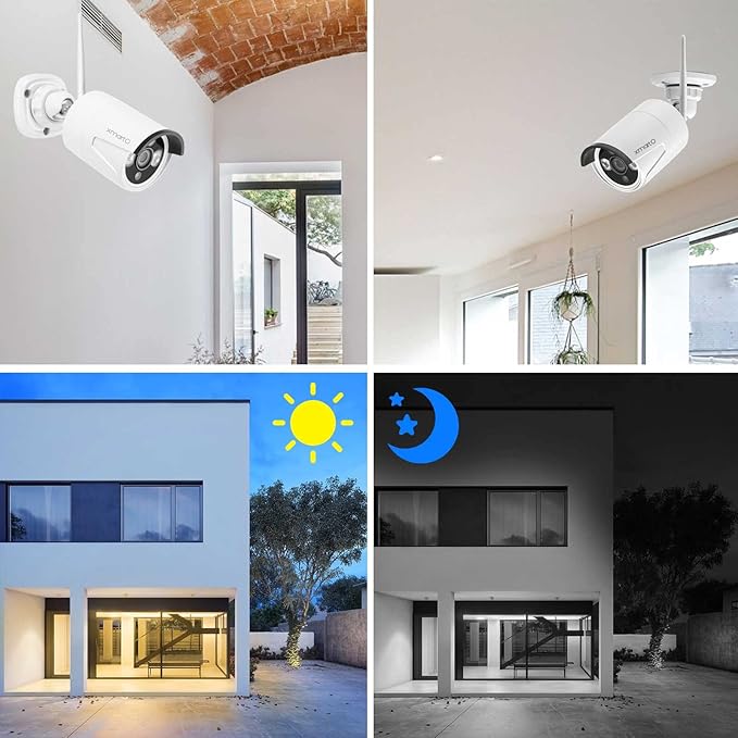 xmartO WB2024-W 3MP WiFi Home Security Camera with Built-in Microphone (add-on Camera with 3.6mm Lens and 2K HD Resolution, Works only for NVRs Version 3.0 or Later)
