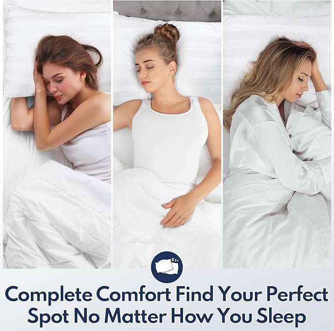 DIORIS King Pillows Set of 2 - Bed Pillows for Sleeping, Cooling Down Alternative Pillow, Medium Firm for Side Back Stomach Sleepers, Hotel Quality, Machine Washable