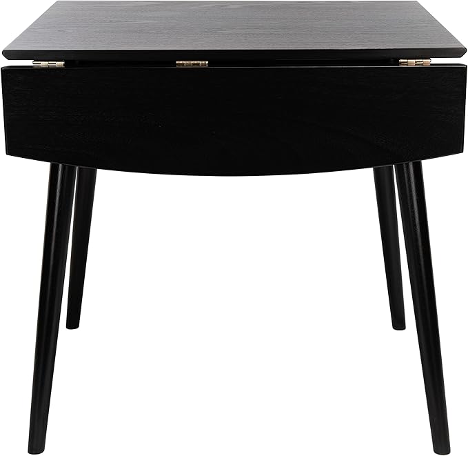 SAFAVIEH Home Collection Kaylee Matte Black Drop Leaf Dining Room Table DTB1403A