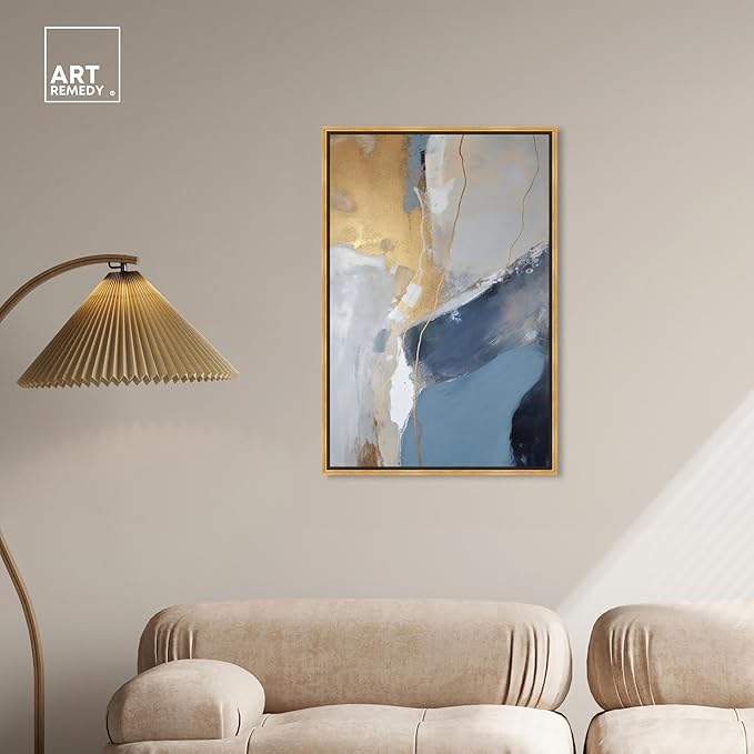 Art Remedy This Close Canvas Timeless Abstract Wall Art, Gold Frame, 24" x 36"
