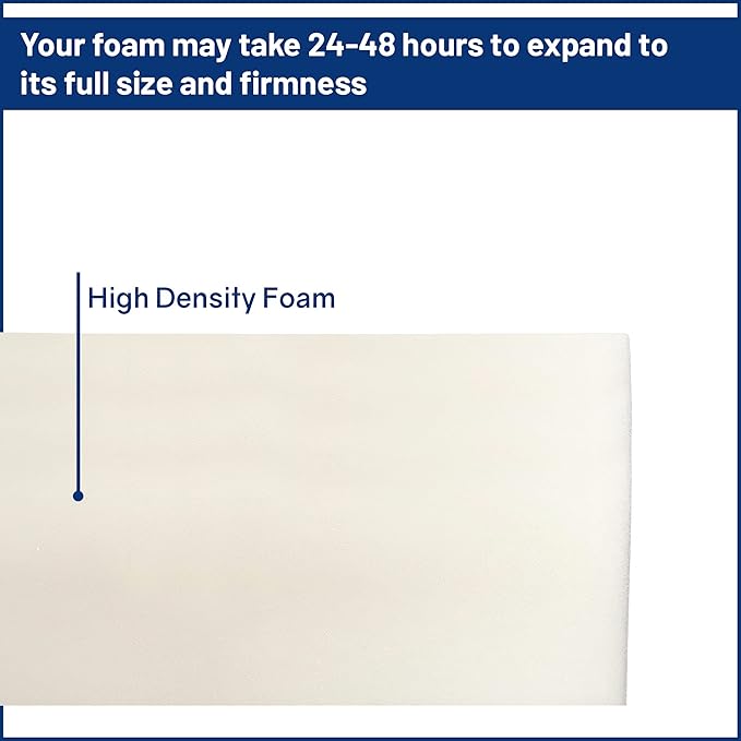 Greaton, 4-Inch Medium Firm Water-Resistance Foam Vinyl Mattress, Easy to Clean, Comfortable & Noise Free, Twin XL, Blue