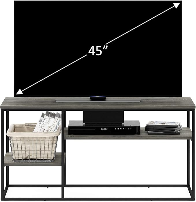 Furinno Moretti Modern Lifestyle TV Stand, French Oak Grey
