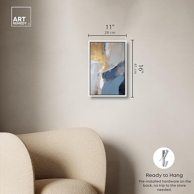 Art Remedy This Close Canvas Timeless Abstract Wall Art, White Frame, 10" x 15"