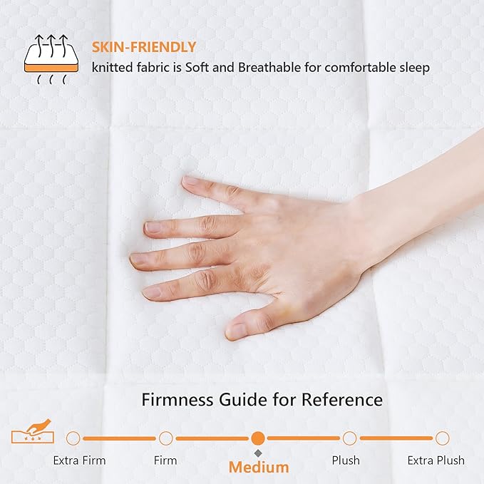 Full Size Mattress, Full Size Bed Mattress with Memory Foam and Pocket Springs, Pressure Relief & Motion Isolation, Comfort Bed in a Box, Medium Firm Feel