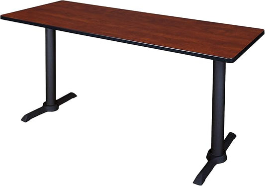 Regency Cain 66 x 24 in. Steel T-Base Training Seminar Table- Cherry