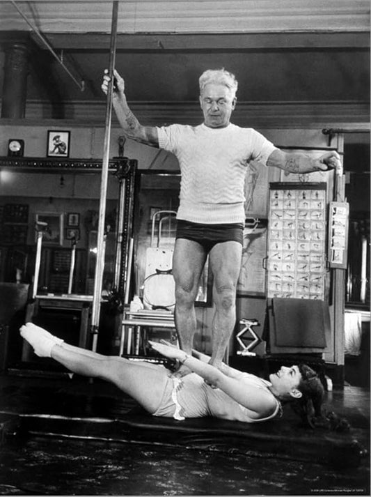 ART.COM Stretched Canvas Print Opera Singer Roberta Peters Balancing Her Trainer, Joseph Pilates, on Her Operatic Breadbasket by Michael Rougier, 12" x 16"
