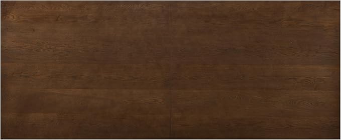 Christopher Knight Home Kaiya Modern Minimalist Wood Dining Table for 6-10 People, Rectangular Dining Room Table, Pedestal Kitchen Table, Ideal for Restaurant/Family Gatherings, Walnut Brown