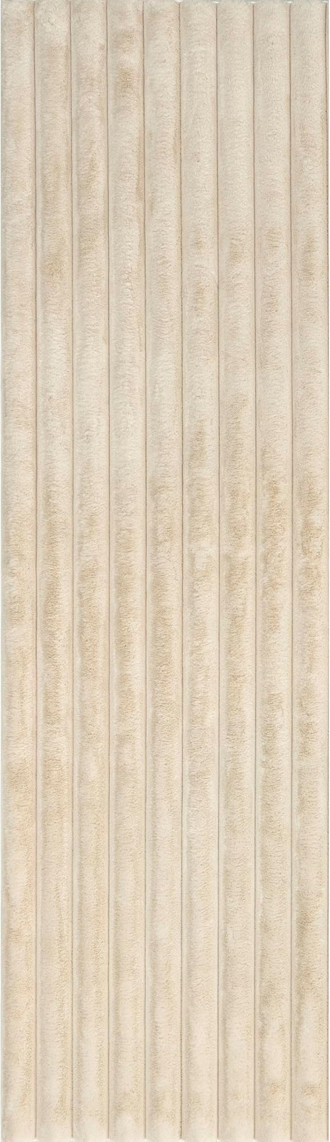 nuLOOM SuperiorWash Collection Kai Beige, 2'6" x 6', Fluffy and Cozy, High Traffic, Stain Resistant, Easy Clean, Durable Washable Runner for Bedroom, Living Room, Dining, Den, Foyer, Entryway
