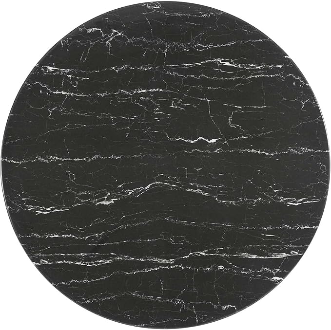 Modway Lippa Dining Table, 40", White Black