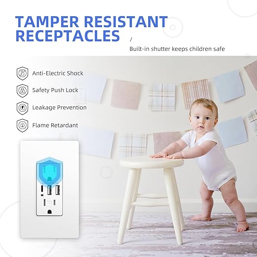 4pcs Smart Plug Mini Bundle with 4pcs 6.0A USB C Wall Outlet