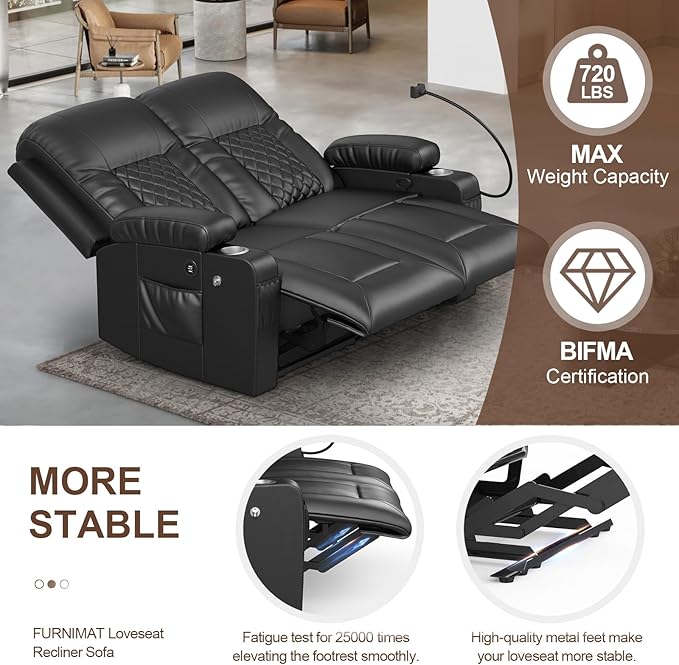 FURNIMAT Oversized Recliner Sofa Set with 3+2+1 Pieces in Living Room, 1 Reclining Loveseat Couch, 1 Recliner Chair with 360 Degree Swivel Single Sofa Seat, 3 Seats Dual Reclining Sofa with USB Ports