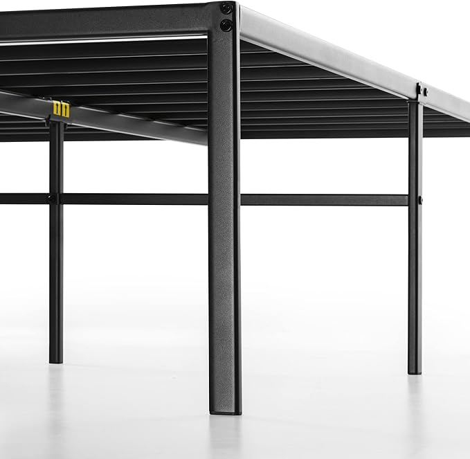 Best Price Mattress Full 18 Inch Black Metal Platform Bed Frame