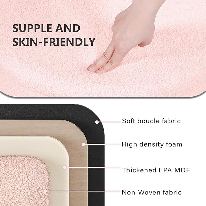 30 Inches Storage Ottoman Bench - Square Ottoman with Sherpa Top,Storage Bench for Bedroom 30" L x 15" W x 15" H - Pink