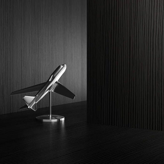 Mobili Fiver, Riccardo Floating nightstand, Ashwood Black, 17.7" x 9.8" x 6.1 ", Melamine-Finished, Modern Bedside Table, End Table, Italian Furniture