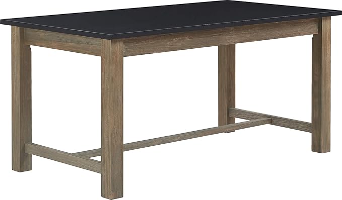 Tommy Hilfiger Elmhurst Dining Table, Black and Weathered Grey