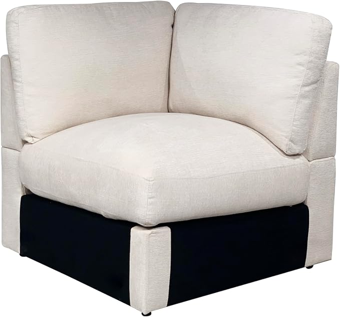 Ball & Cast 127" Modular Sectional Sofa,Modern Oversized Cloud Couch with Cup Holder&USB Port,7 Seat Convertible L-Shaped Chenille Sofas W/Ottoman,Pillows&Storage Box,Comfy Couch for Living Room,Beige