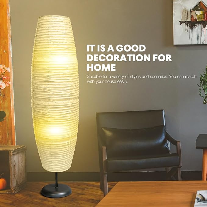 Uonlytech Paper Floor Lampshade Light Accessories: Diploma Floor Lamp Shield Japanese Style Standing Lamps for Living Room Contemporary Floor Lamp Cover