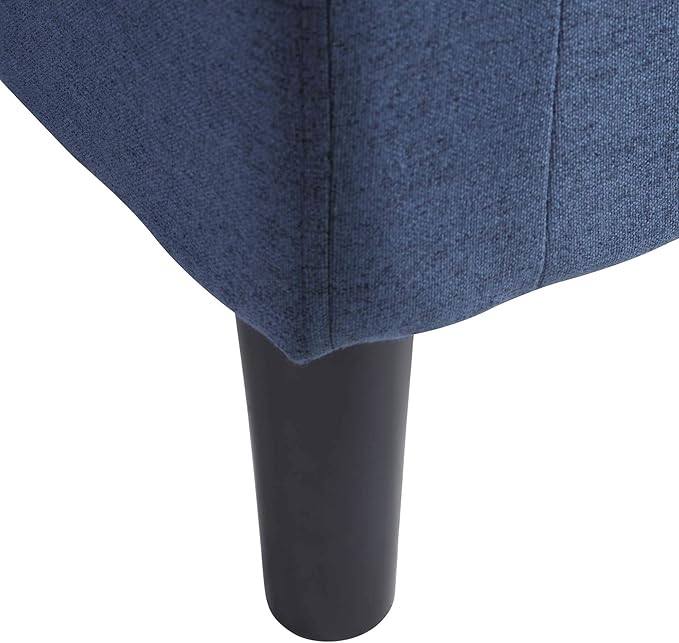 Convenience Concepts Take a Seat Churchill Accent Chair with Ottoman, Blue Fabric