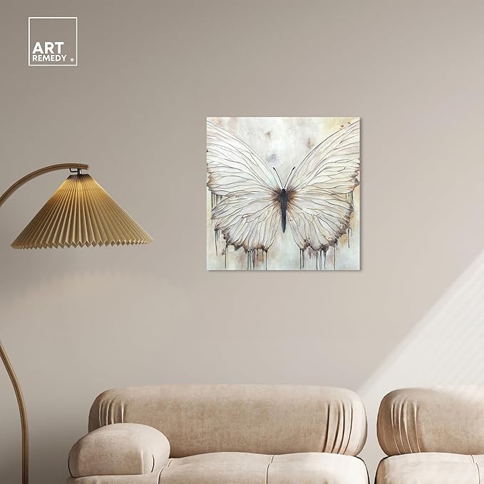 Art Remedy Neutral Beauty Chic Farmhouse Canvas Wall Art, Gallery Wrapped, 24"x24"