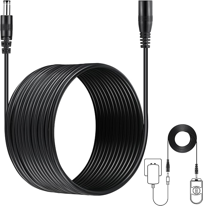Feekoon 1 Pack Extension Cable Compatible with Moen 920-003, 25ft Weatherproof Power Extension Cable Compatible with Moen 900-001 900-002 900-006 Flo Smart Water Monitor and Automatic Shutoff Sensor