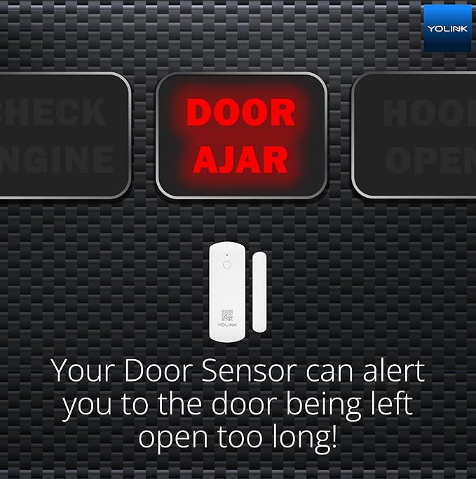YoLink LoRa Smart Door & Window Sensor: Up to 1/4 Mile Open-Air Range, Door Left-Open Reminders, up to 5 Year Battery Life, Alexa, IFTTT, Home Assistant