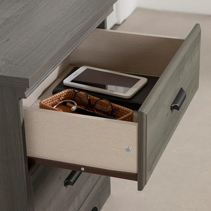South Shore Versa 2-Drawer Nightstand Gray Maple, Traditional